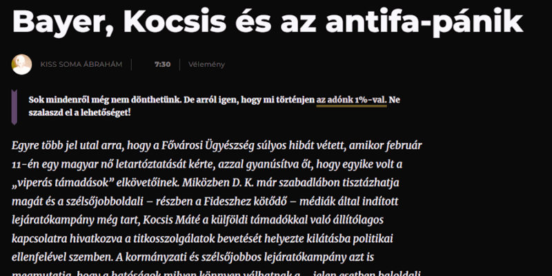 Az antifasizmus nem alapállás